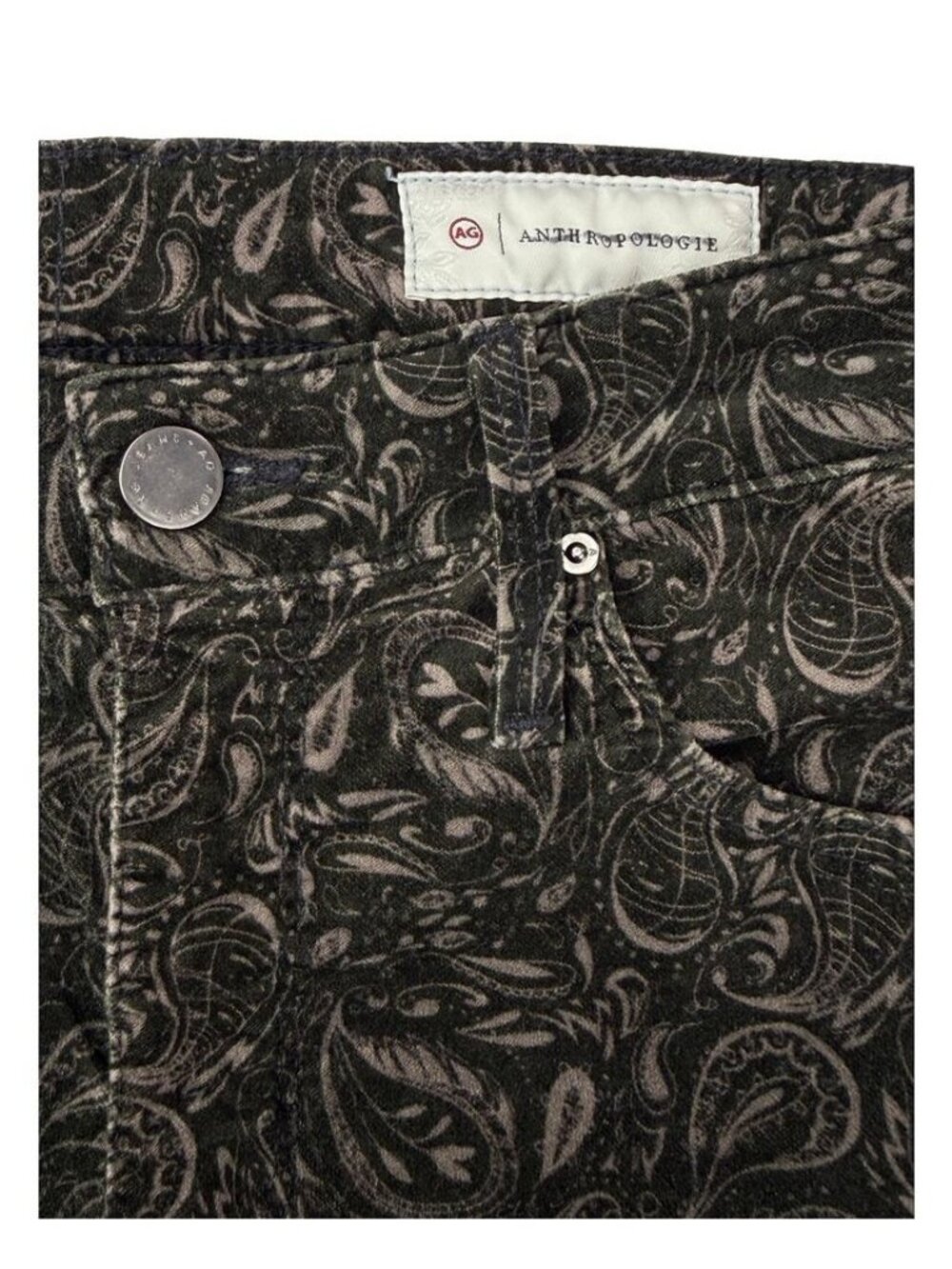 Anthro AG The Stevie Velvet High Rise Skinny Jeans - Picture 6 of 9